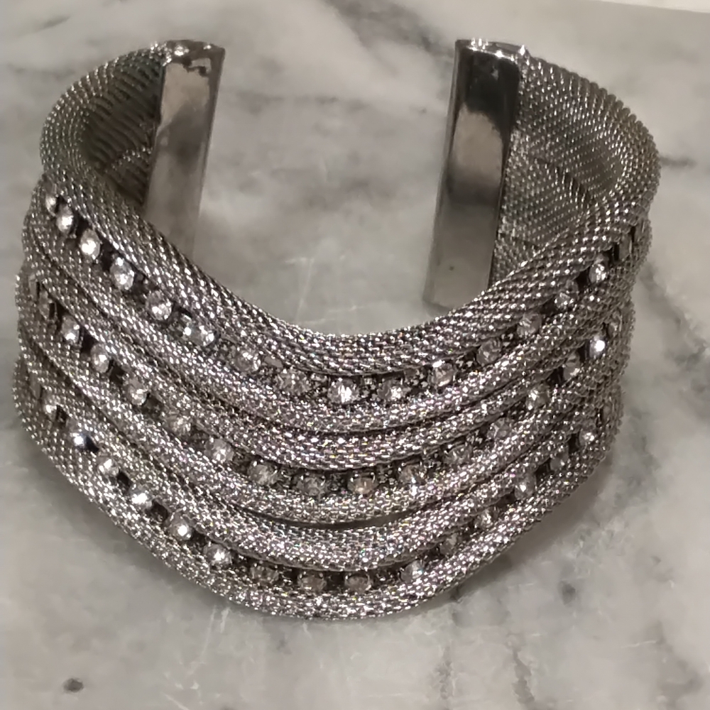 Elegant Silver Mesh Bracelet